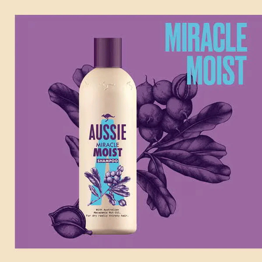 Aussie Miracle Moisture Shampoo Travel Size 100ml - Image 2