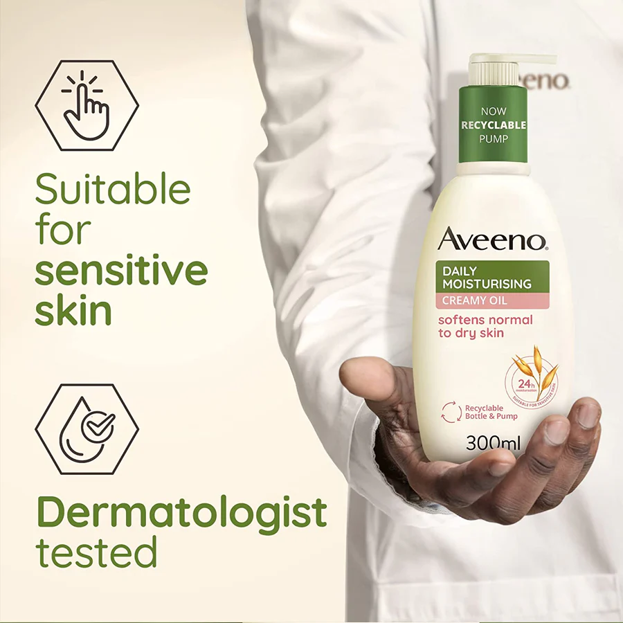 Aveeno Daily Moisturising Creamy Oil 300ml - Image 4