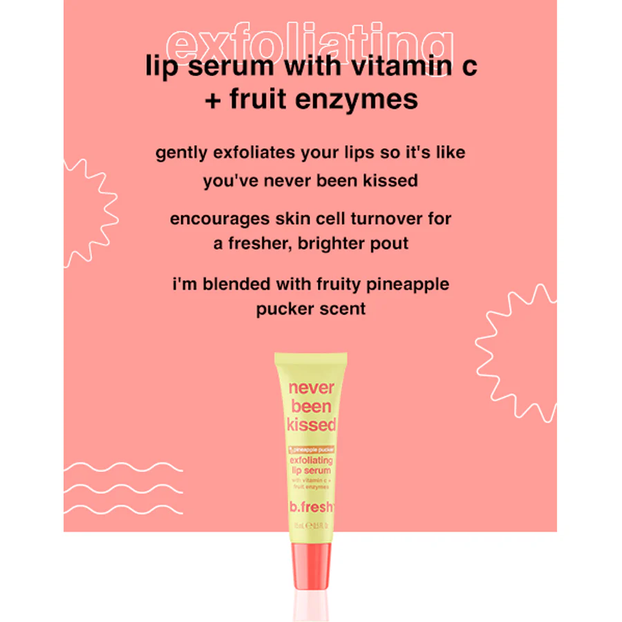 b.fresh Never Been Kissed Exfoliating Lip Serum 15ml - Image 3
