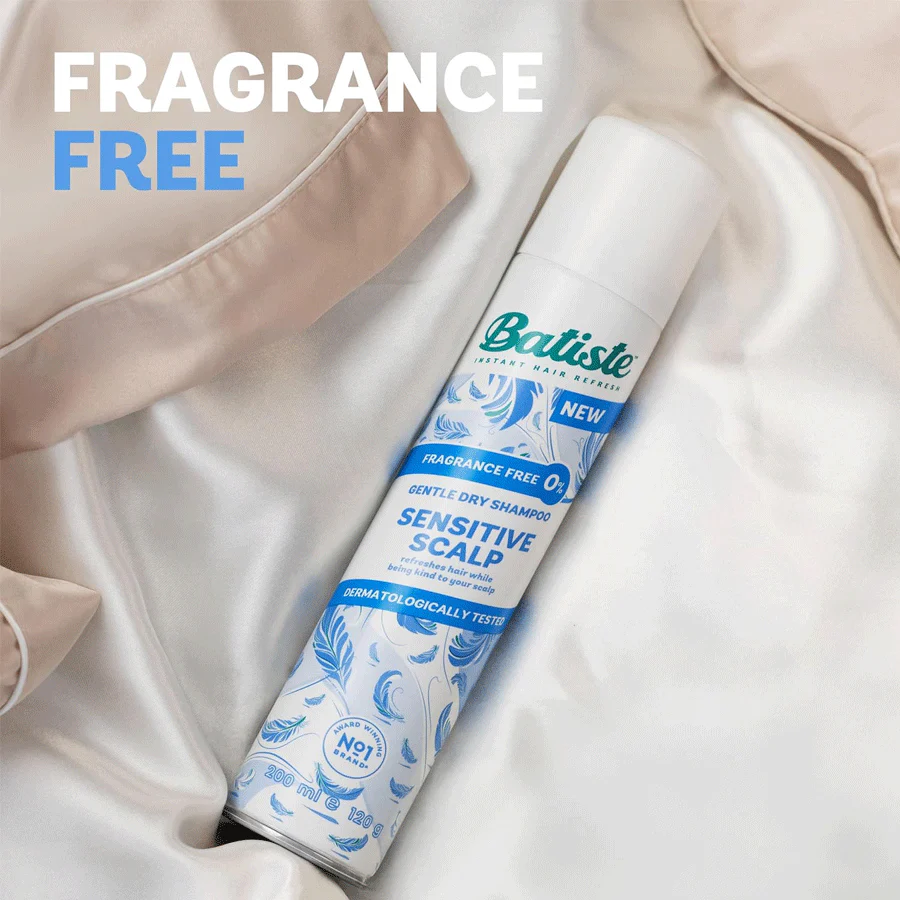 Batiste Dry Shampoo Sensitive Scalp Fragrance Free 200ml - Image 3