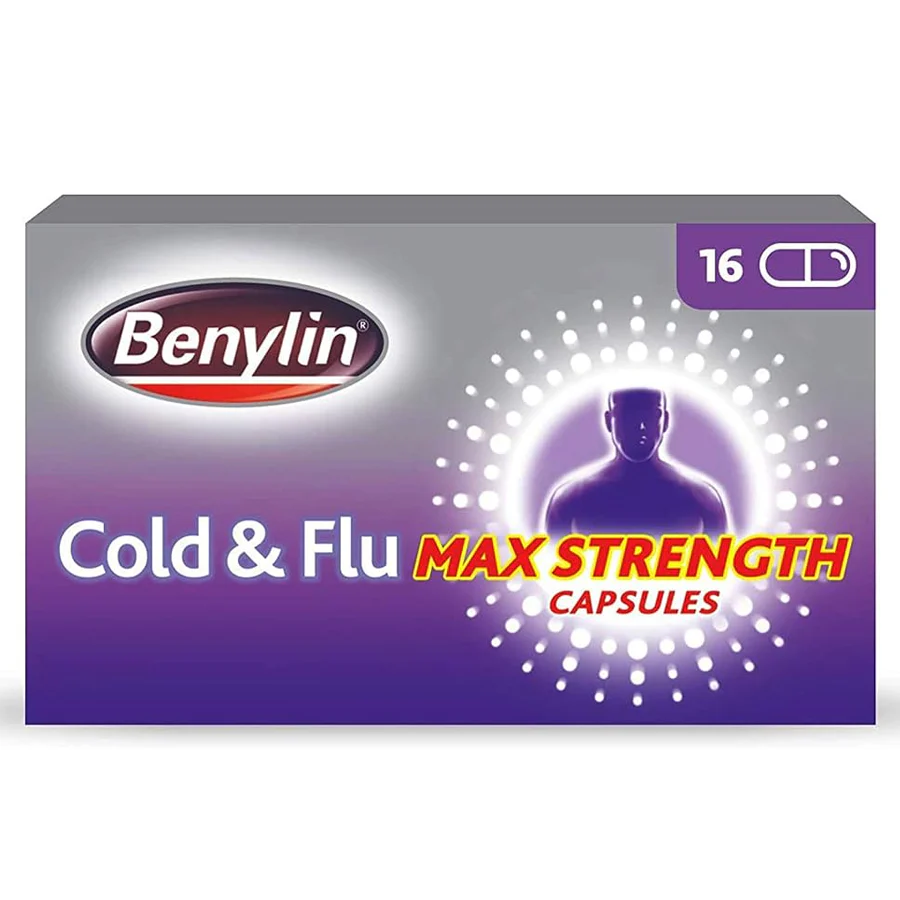 Benylin Cold & Flu Max Strength Capsules (16 Pack)