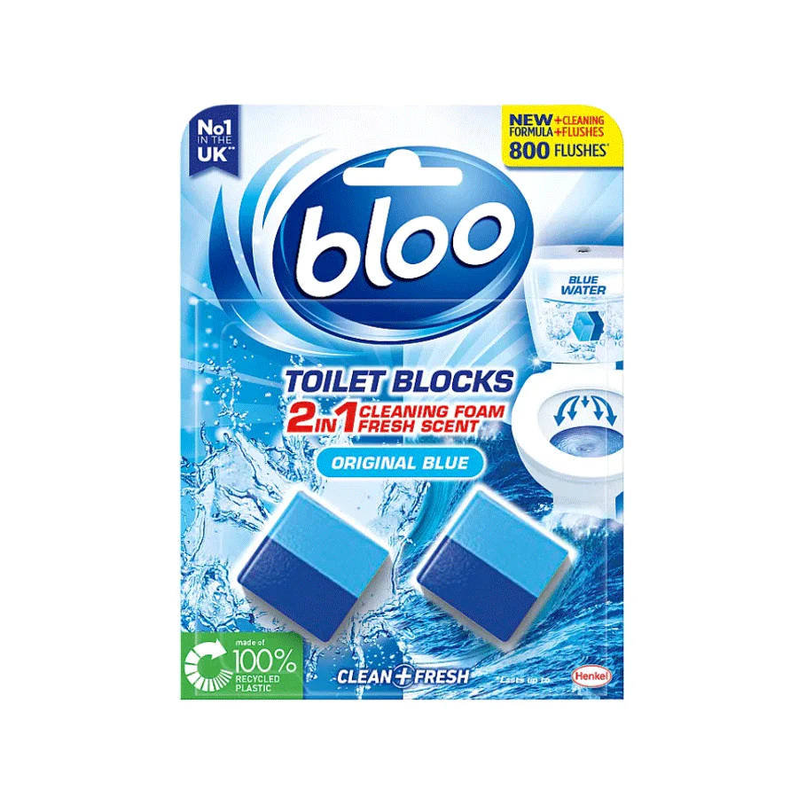 Bloo In-Cistern Toilet Blocks Blue 2 x 50g (100g)