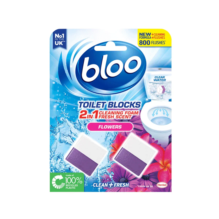 Bloo In-Cistern Toilet Blocks Flowers 2 x 50g (100g)