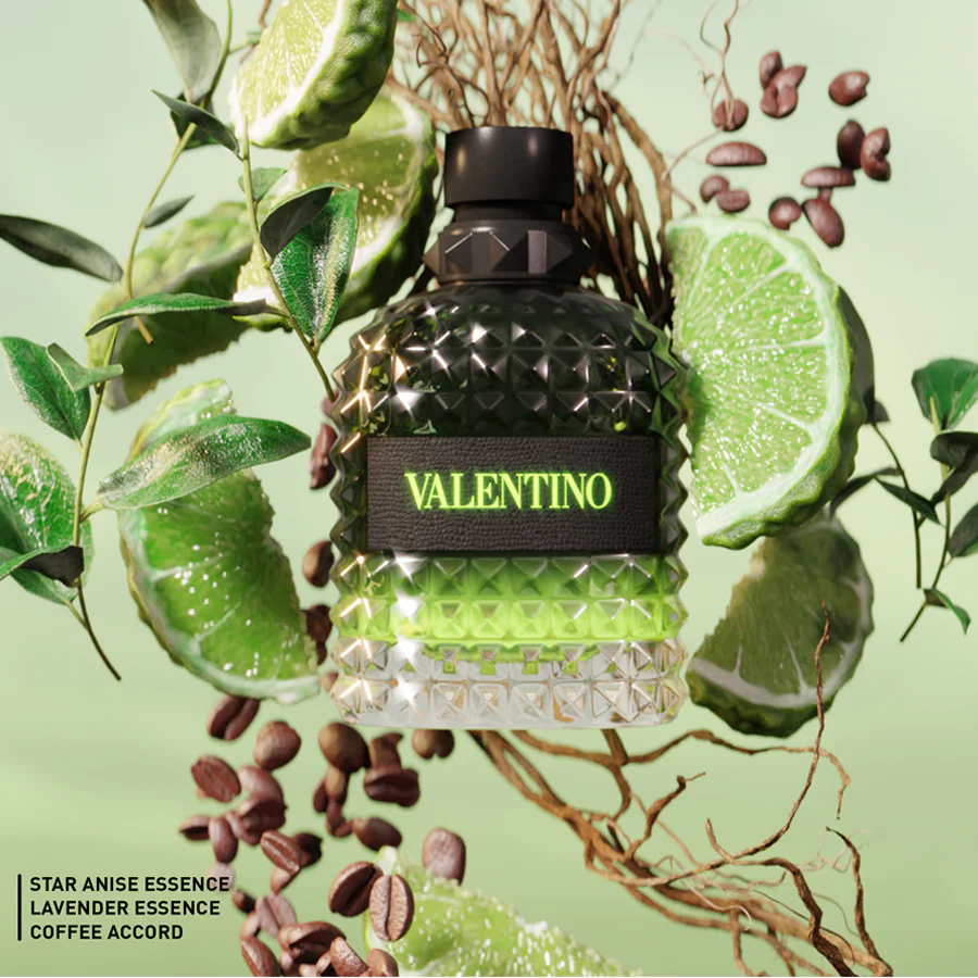 Valentino Born In Roma Green Stravaganza Uomo Eau De Toilette For Him 50ml - Image 3