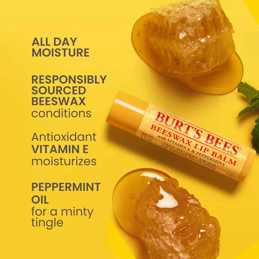 Burt's Bees Beeswax Lip Balm 4.25g - Image 3