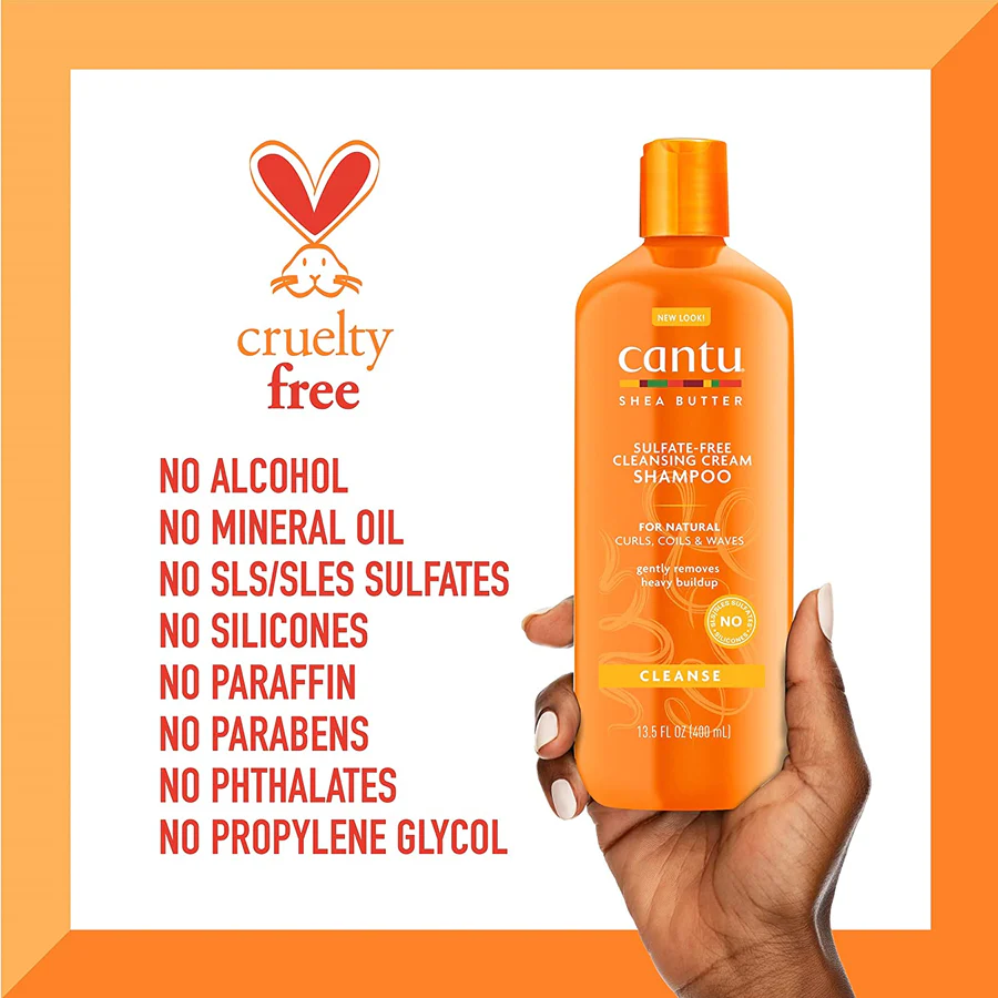 Cantu Shea Butter Sulfate-Free Cleansing Cream Shampoo 400ml - Image 4