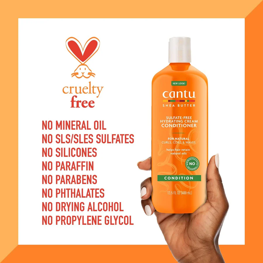 Cantu Shea Butter Sulfate-Free Hydrating Cream Conditioner 400ml - Image 4
