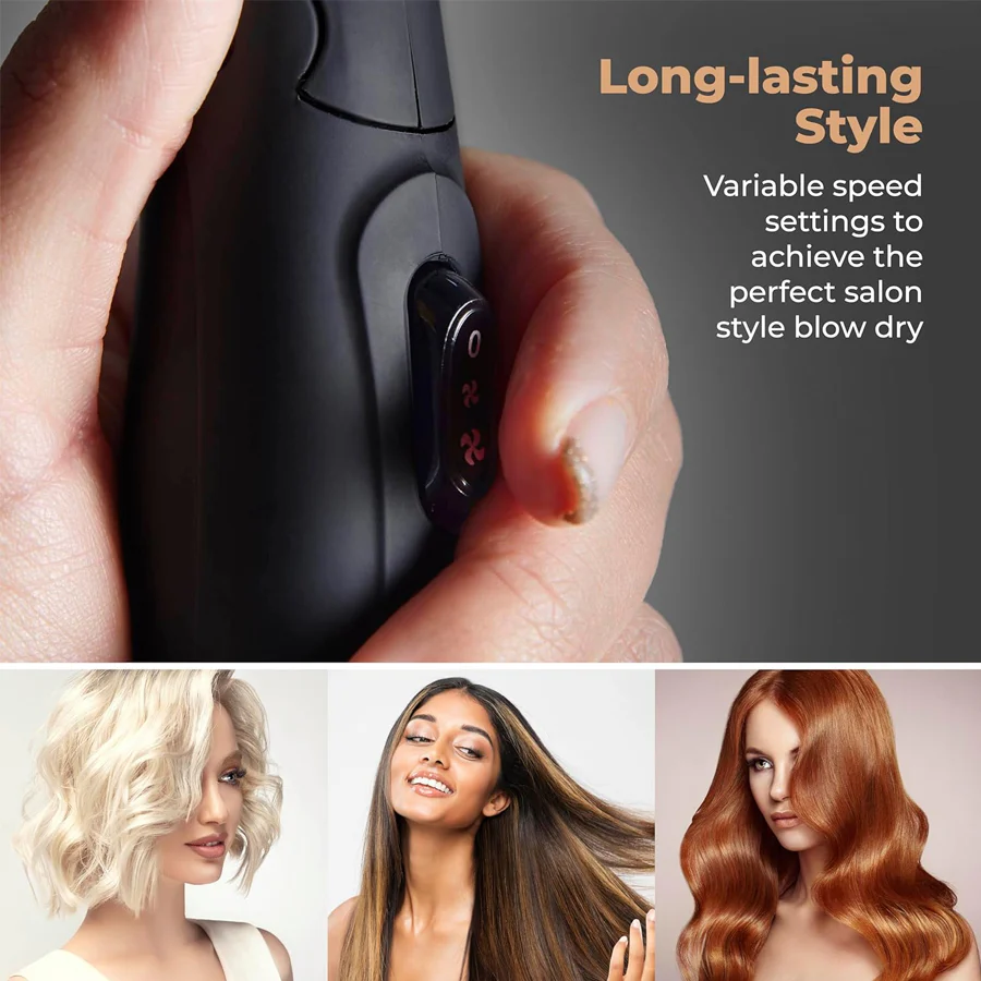 Carmen Noir Lightweight Travel Hair Dryer 1200W - Image 4