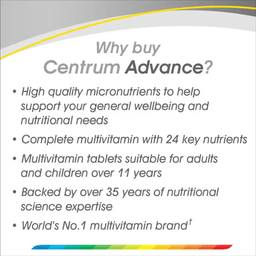 Centrum Advance Multivitamins & Minerals (30 Tablets) - Image 2