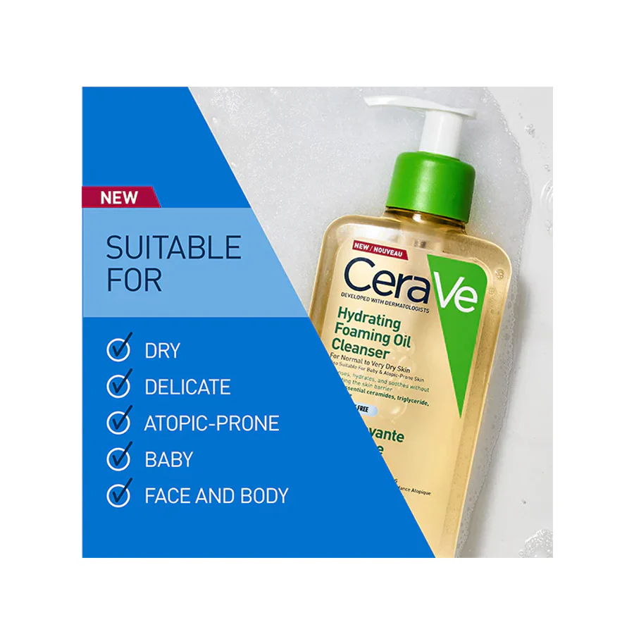 CeraVe Hydrating Foaming Oil Cleanser 236ml - Image 4