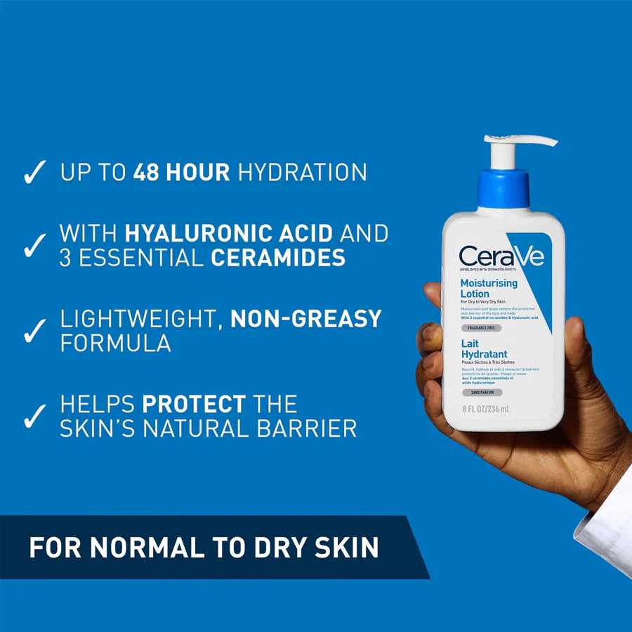 CeraVe Moisturising Lotion for Dry to Very Dry Skin 236ml - Image 2