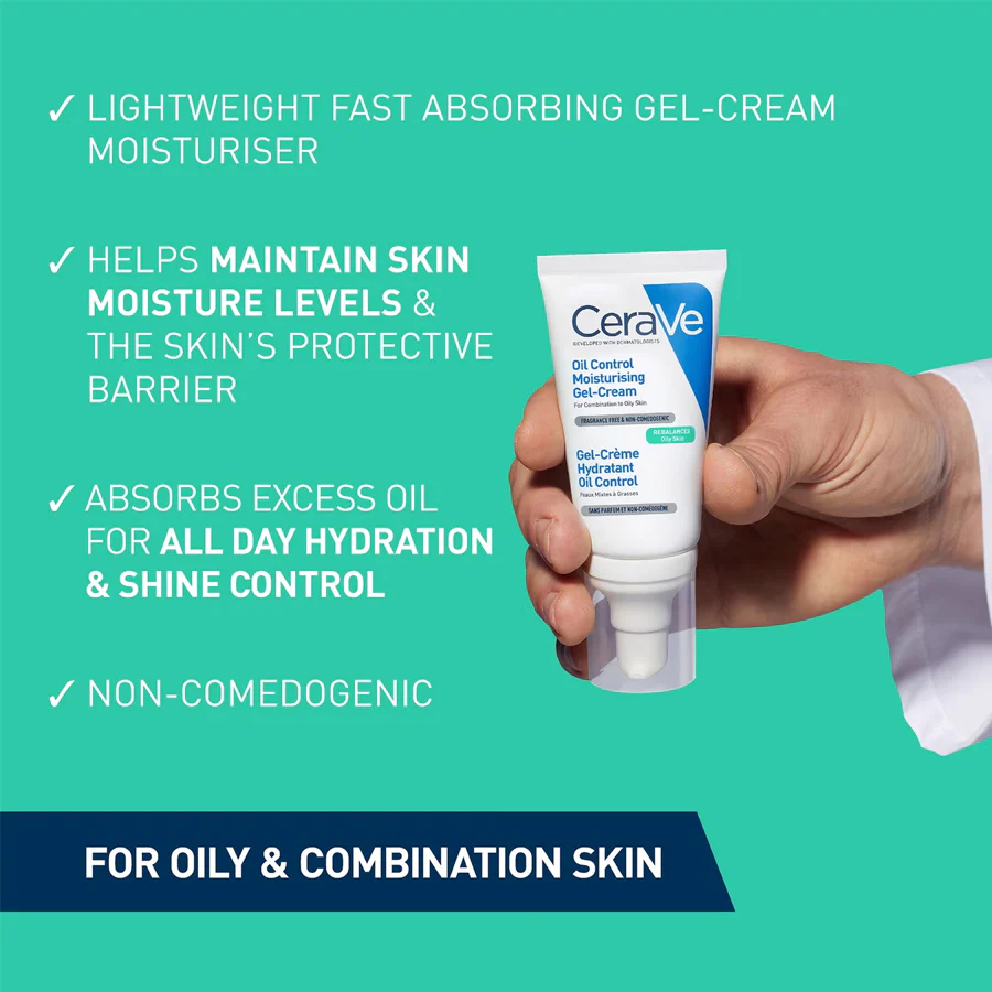CeraVe Oil Control Gel-Cream Moisturiser 52ml - Image 2