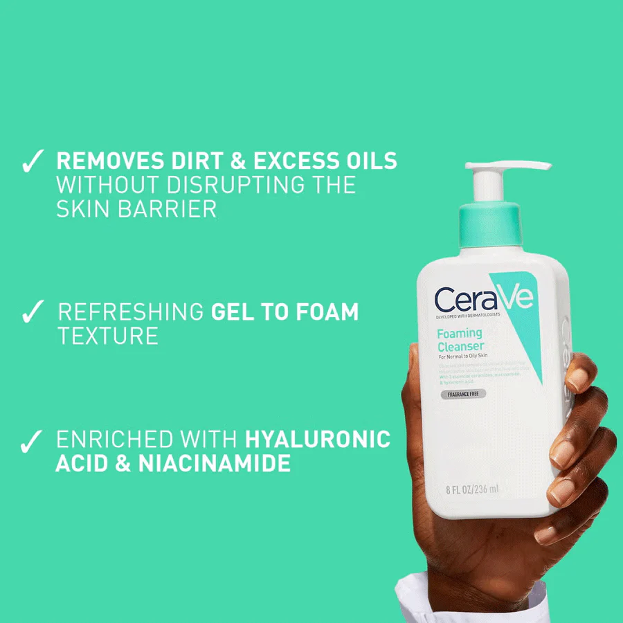 CeraVe Travel Size Foaming Cleanser for Oily Skin 88ml - Image 2