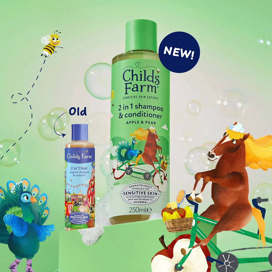 Childs Farm 2 in 1 Shampoo and Conditioner Apple and Pear 250ml - Image 2