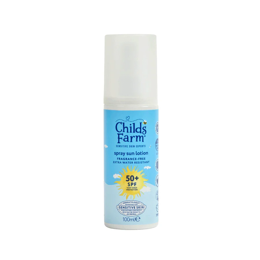 Childs Farm Fragrance Free Sensitive Sun Lotion Spray for Kids SPF 50+ 100ml