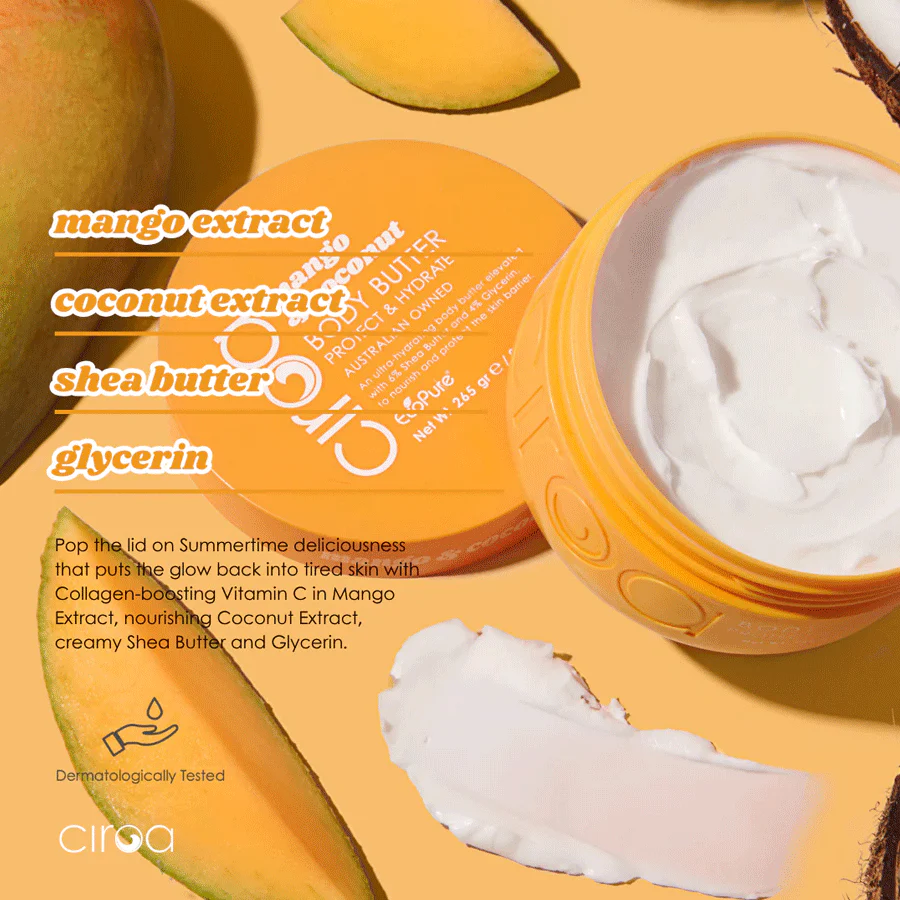 Ciroa Mango & Coconut Body Butter 265g - Image 4
