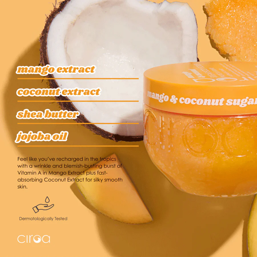 Ciroa Mango & Coconut Body Scrub 350g - Image 4