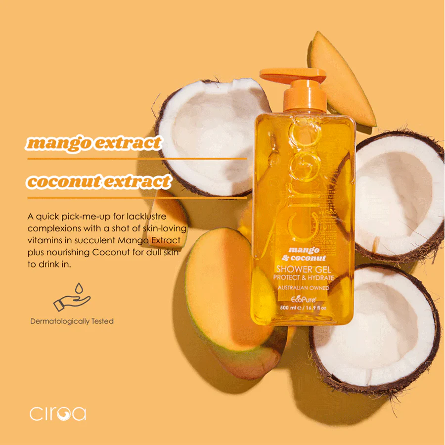 Ciroa Mango & Coconut Shower Gel 500ml - Image 4