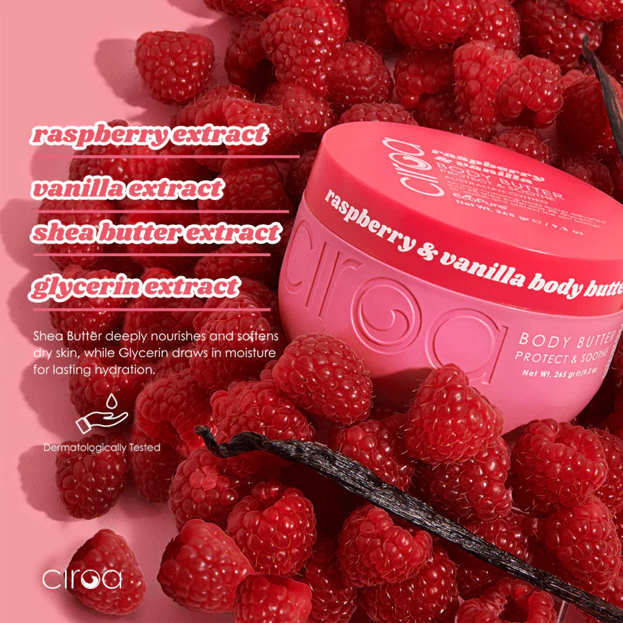 Ciroa Raspberry & Vanilla Body Butter 265g - Image 4
