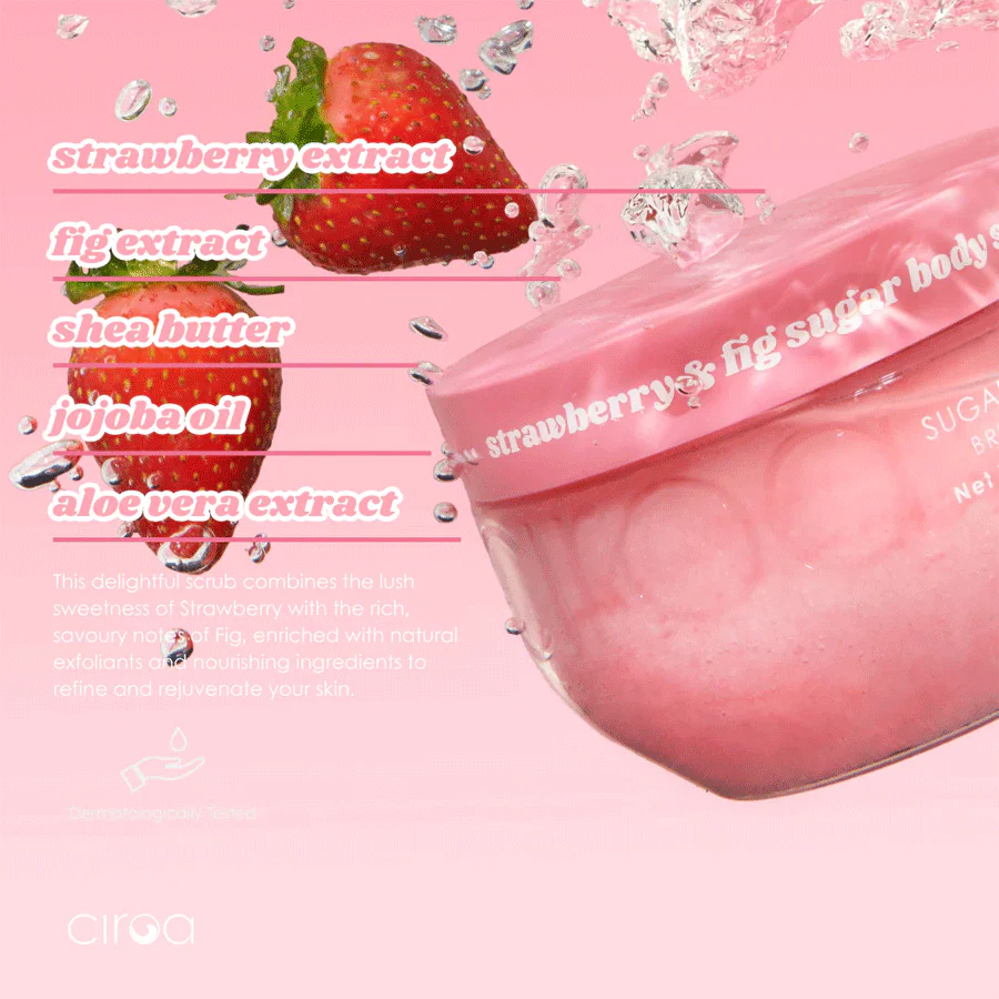 Ciroa Strawberry & Fig Body Scrub 350g - Image 3