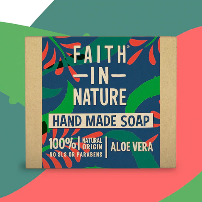 Faith in Nature Hand Made Soap 100g - Aloe Vera - Image 2