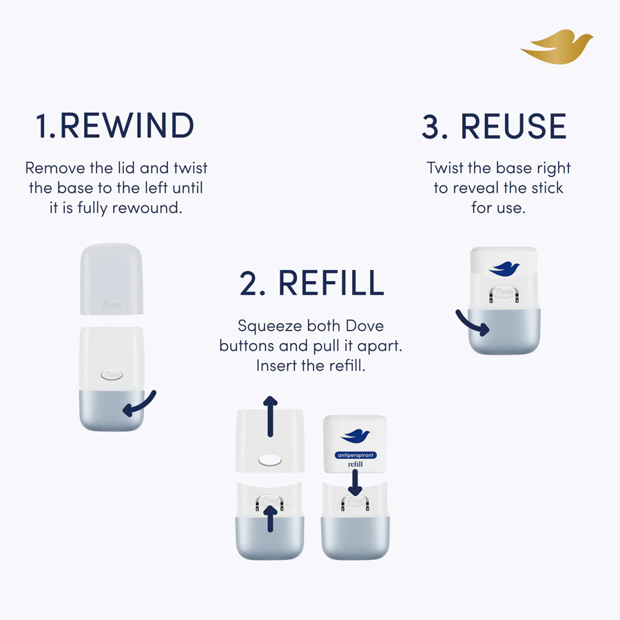 Dove Refillable Anti-Perspirant Starter Kit: No. 01 Original 35ml - Image 2