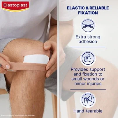 Elastoplast Elastic Fabric Roll Plaster (2.5cm x 3cm) - Image 3