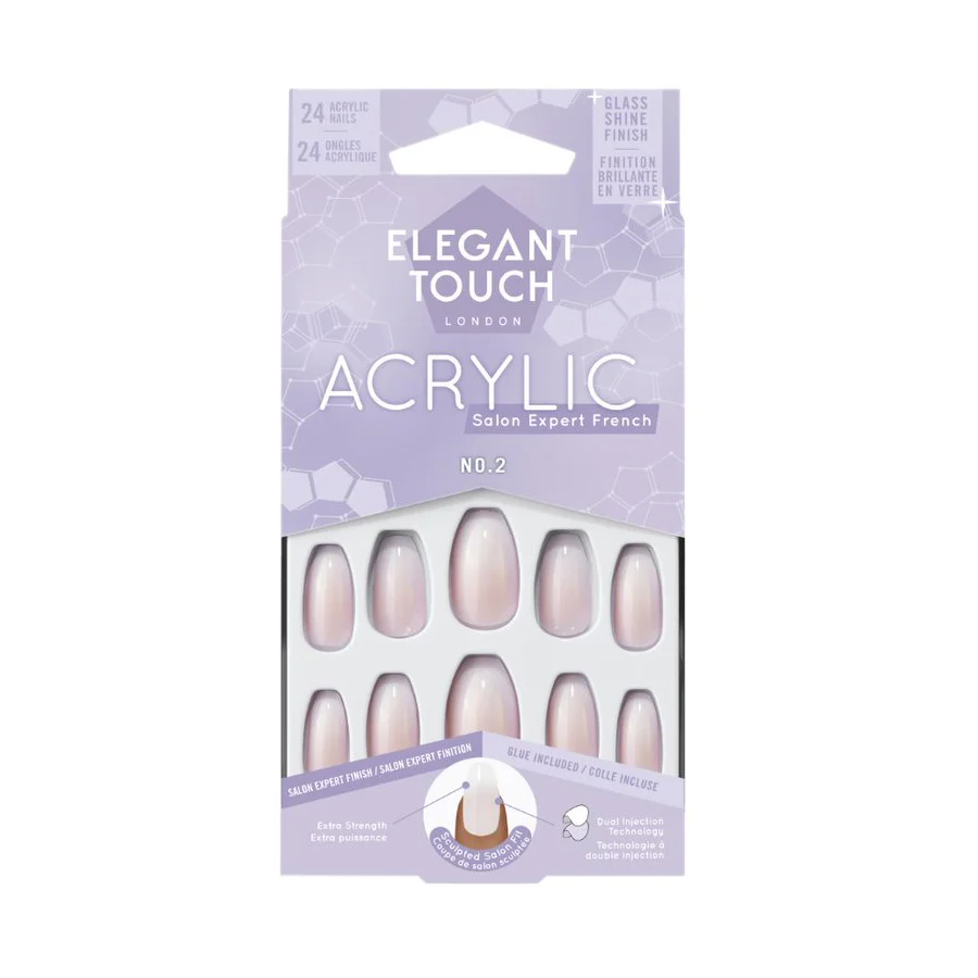 Elegant Touch Acrylic Salon Expert French Nails No.2 (24 Pack)