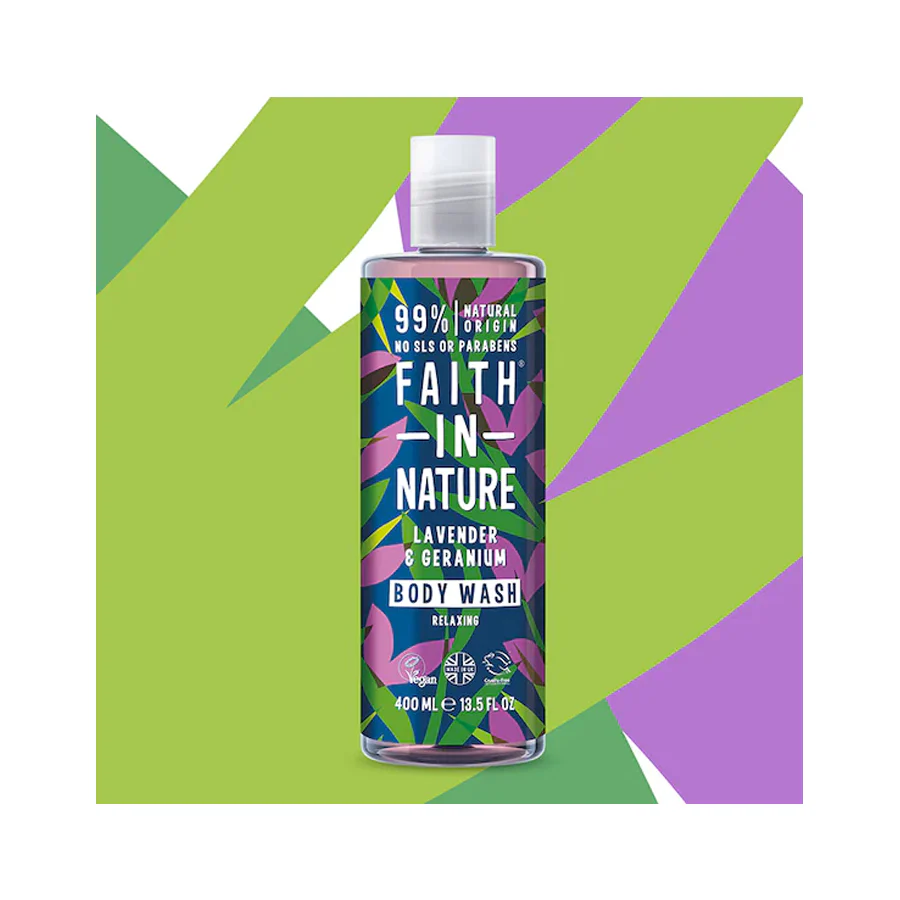 Faith in Nature Lavender and Geranium Body Wash 400ml - Image 2