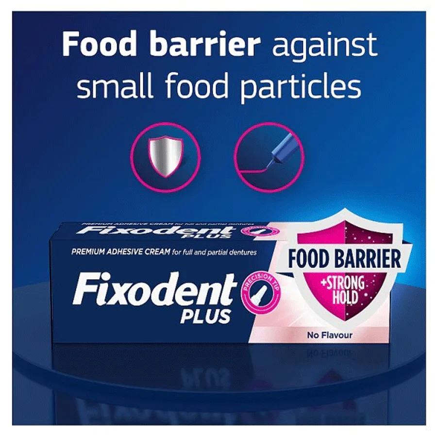 Fixodent Plus Best Food Seal Premium Denture Adhesive Cream 40g - Image 2