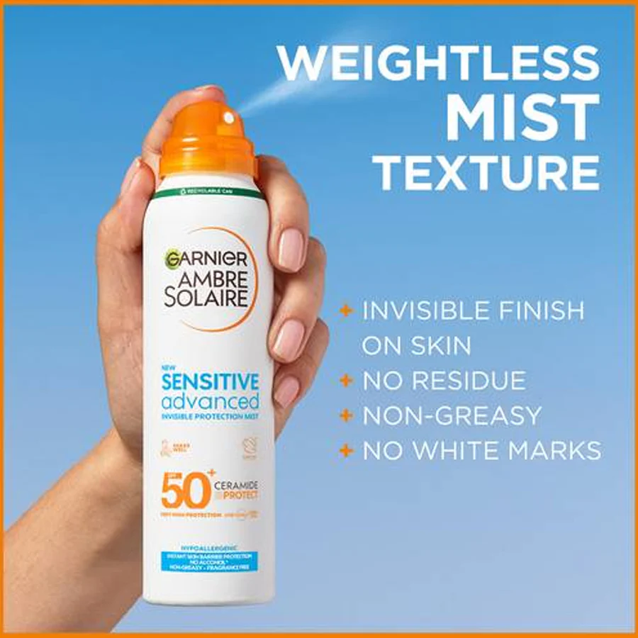 Ambre Solaire Sensitive Advanced Dry Mist SPF 50+ 150ml - Image 2