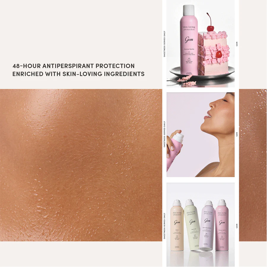 Gem Skin-Loving Antiperspirant Deodorant Coconut Vanilla 207ml - Image 5