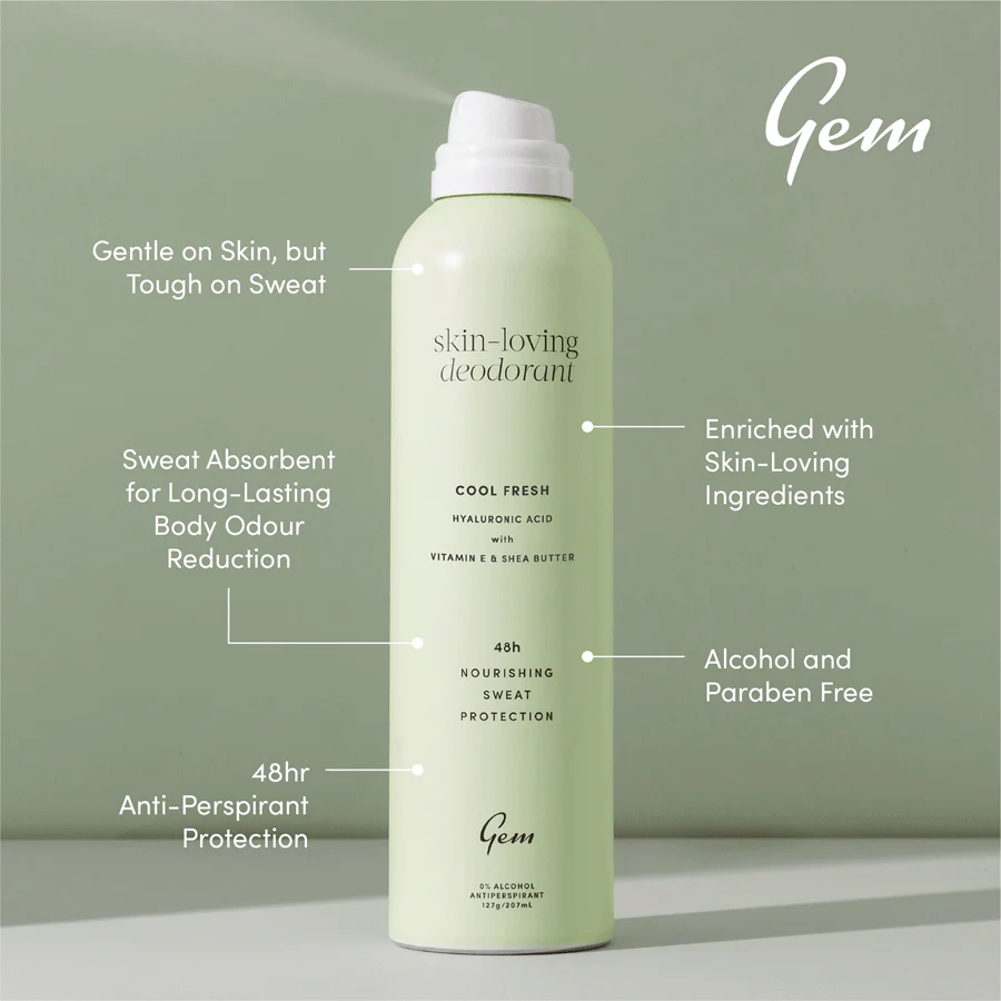Gem Skin-Loving Antiperspirant Deodorant Cool Fresh 207ml - Image 5