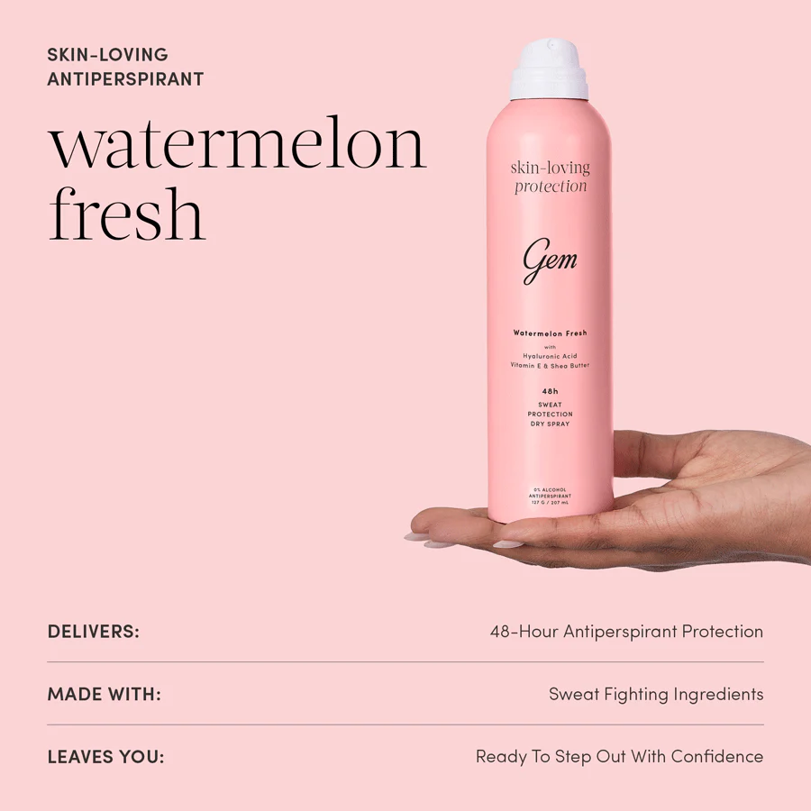Gem Skin-Loving Antiperspirant Deodorant Watermelon Fresh 207ml - Image 2