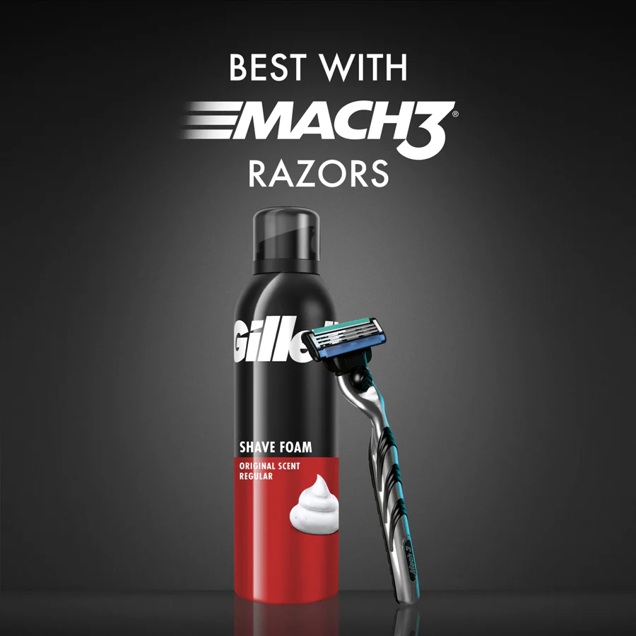 Gillette Shave Foam: Original Scent 250ml - Image 6