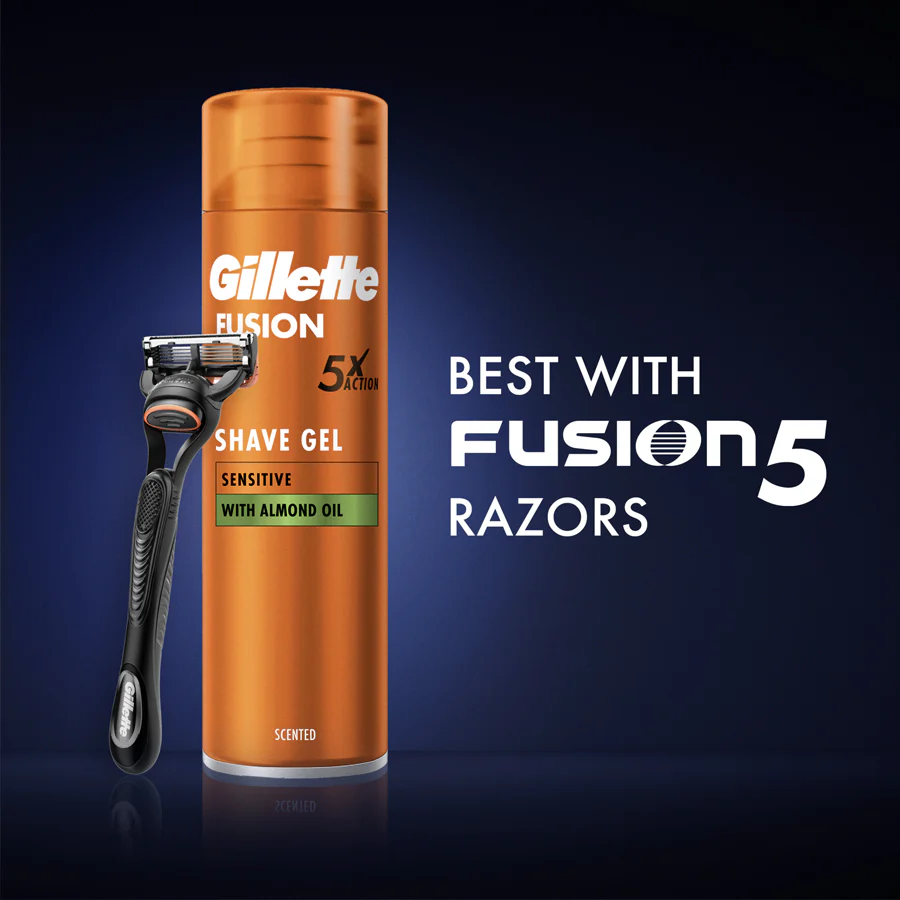 Gillette Fusion 5 Sensitive Shaving Gel 200ml - Image 6