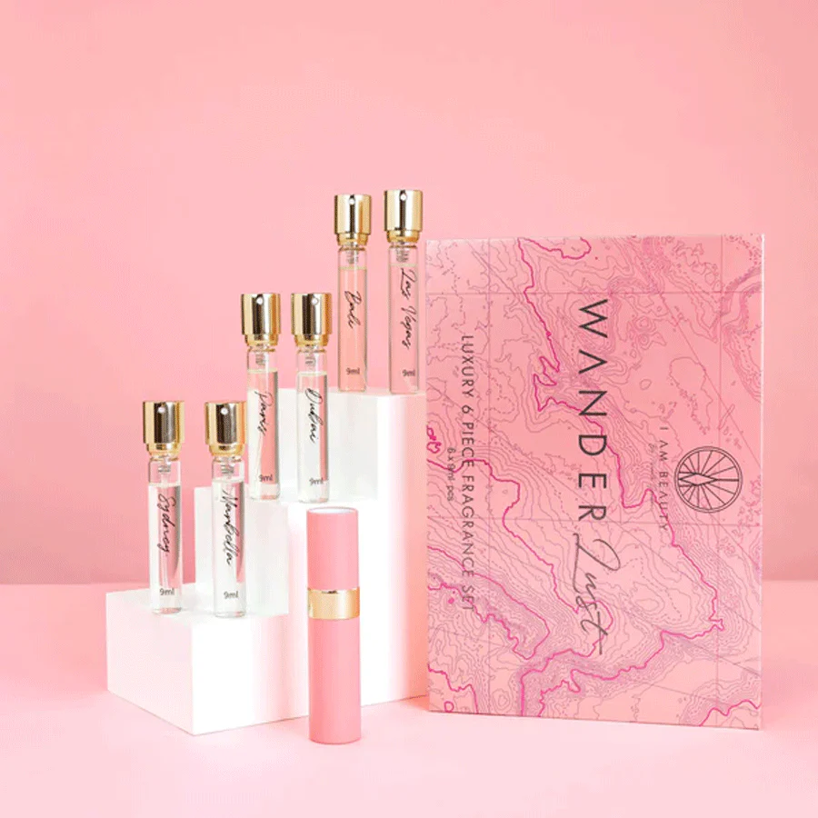I AM Beauty Wanderlust: A Luxury 6 Piece Designer Inspired Fragrance Gift Set with Holder - Image 2