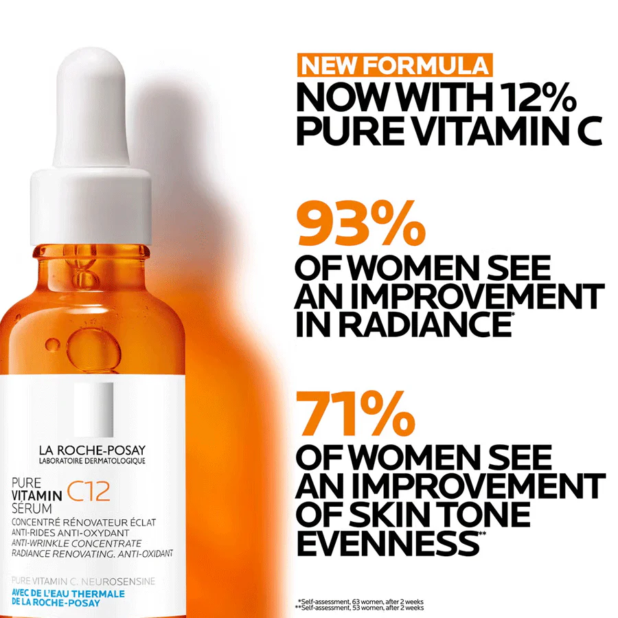La Roche-Posay Vitamin C12 Serum Anti-Wrinkle and Radiance Restoring Serum 30ml - Image 3