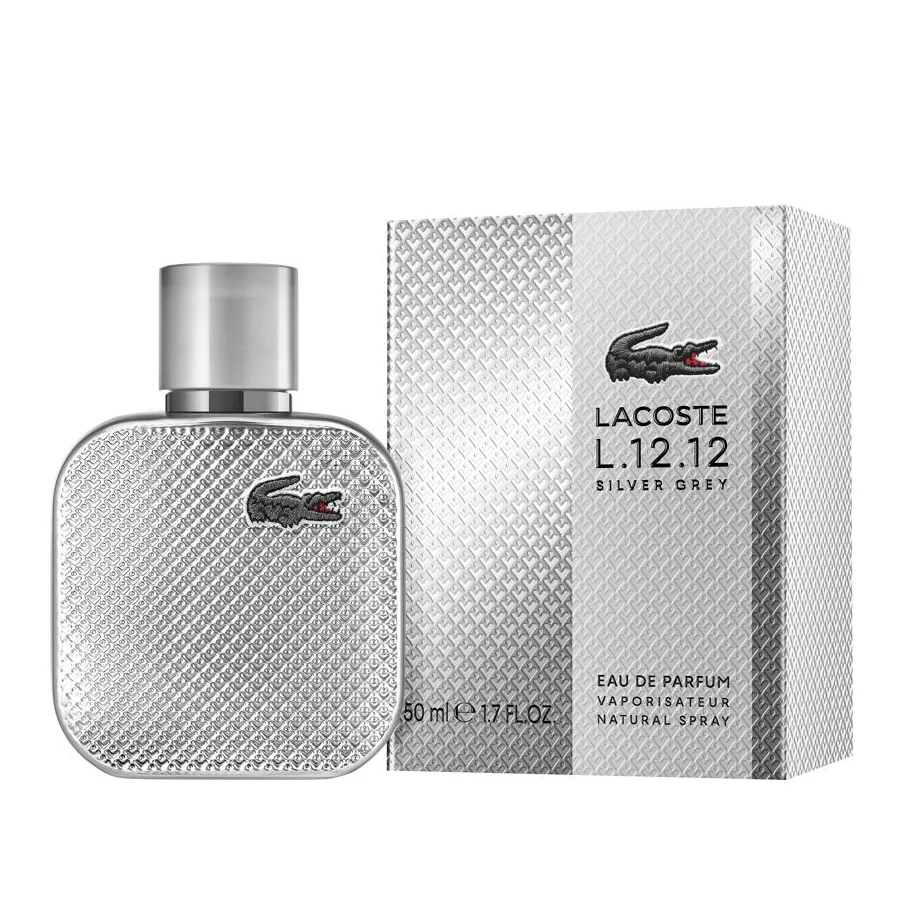 Lacoste L.12.12 Silver Grey Eau de Parfum 50ml - Image 2