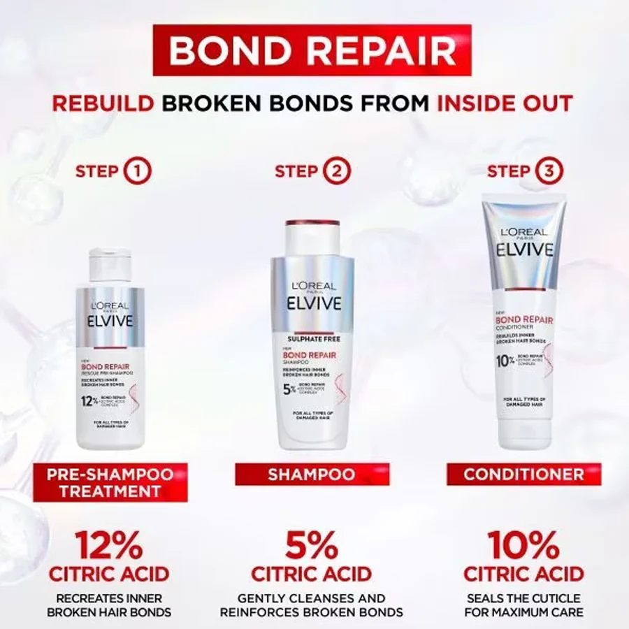 L'Oréal Paris Elvive Bond Repair Conditioner 150ml - Image 4