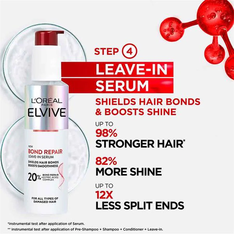 L'Oréal Paris Elvive Bond Repair Leave-In Serum 150ml - Image 2