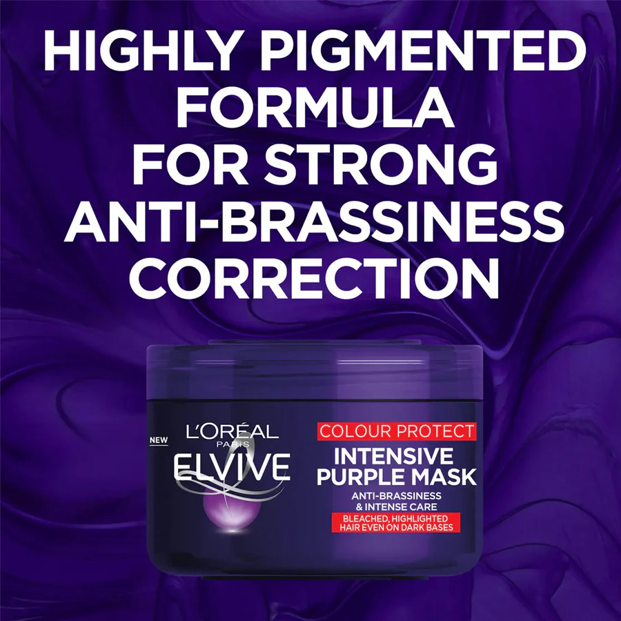 L'Oréal Paris Elvive Colour Protect Anti-Brassiness Purple Mask 250ml - Image 3