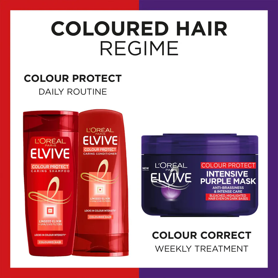L'Oréal Paris Elvive Colour Protect Anti-Brassiness Purple Mask 250ml - Image 4