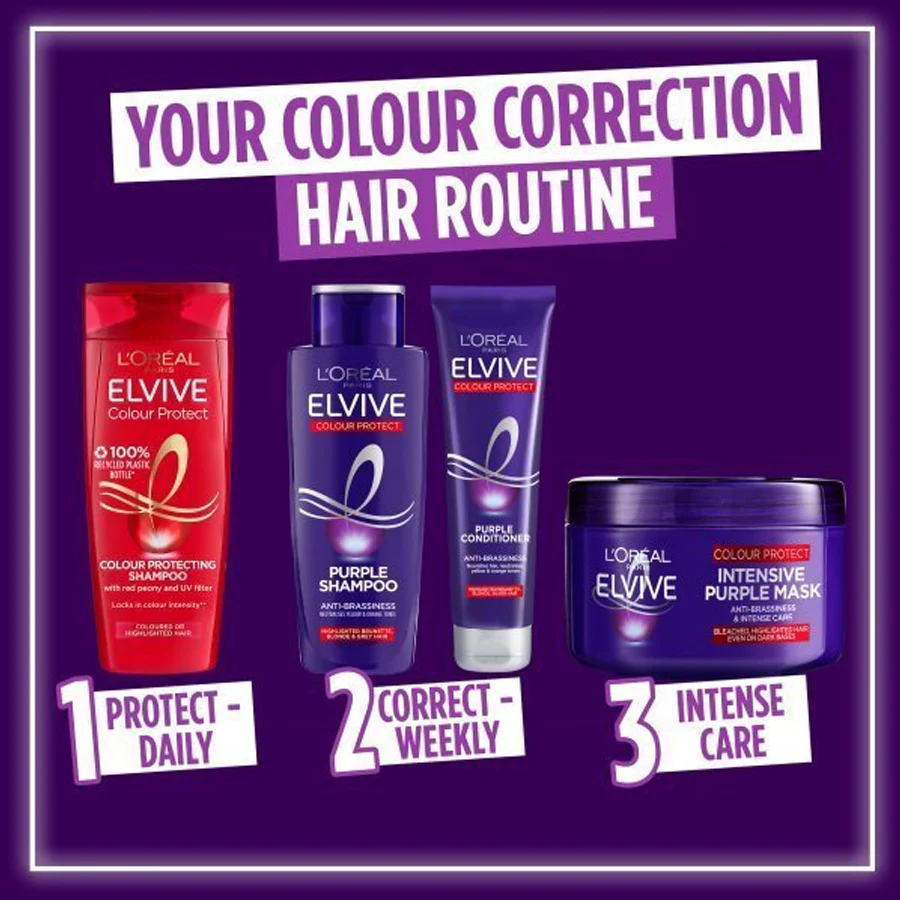 L'Oréal Paris Elvive Colour Protect Purple Conditioner 150ml - Image 4