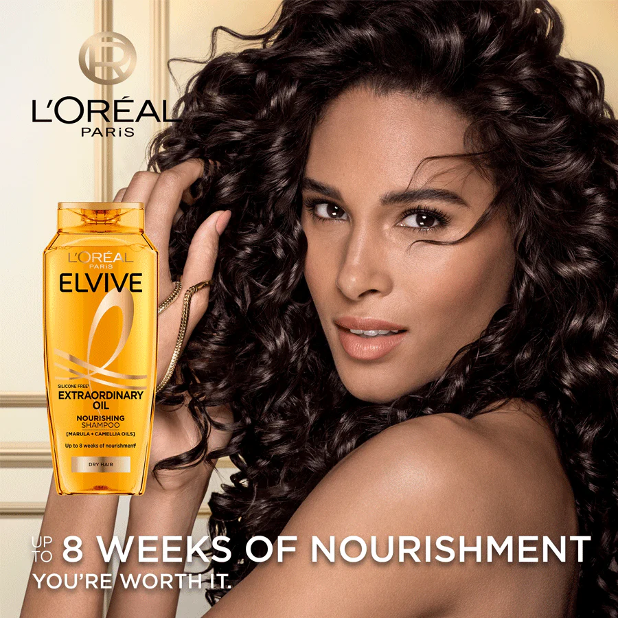 L'Oréal Paris Elvive Oil Shampoo for Dry Hair 400ml - Image 2