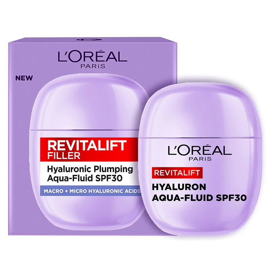 L'Oréal Paris Revitalift Filler Hyaluronic Plumping Aqua-Fluid SPF30 40ml