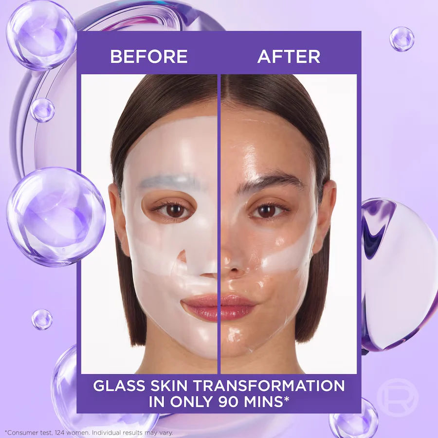 L'Oreal Paris Revitalift Glass Skin Hydrogel Glow Mask (1 Mask) - Image 4