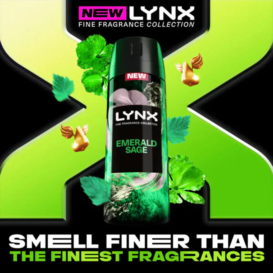 Lynx Fine Fragrance Collection Body Spray Emerald Sage 150ml - Image 2