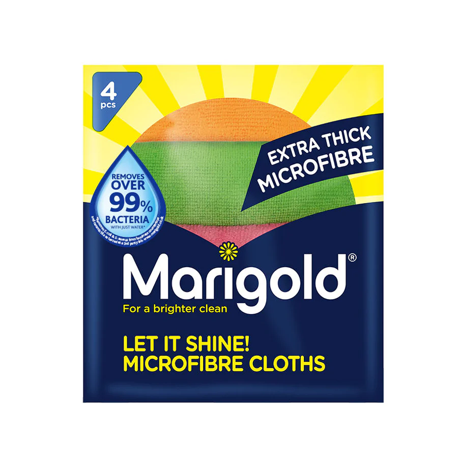 Marigold Let It Shine! Microfibre Cloths (4 Pack)