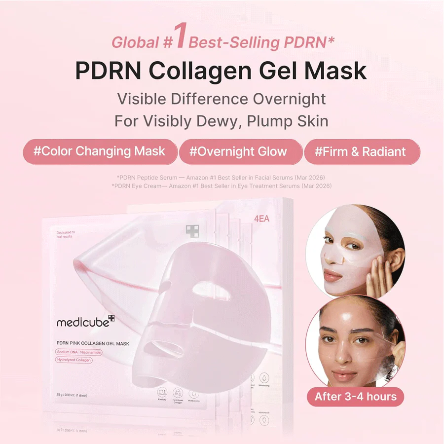 Medicube PDRN Pink Collagen Gel Masks 28g (4 Pack) - Image 2